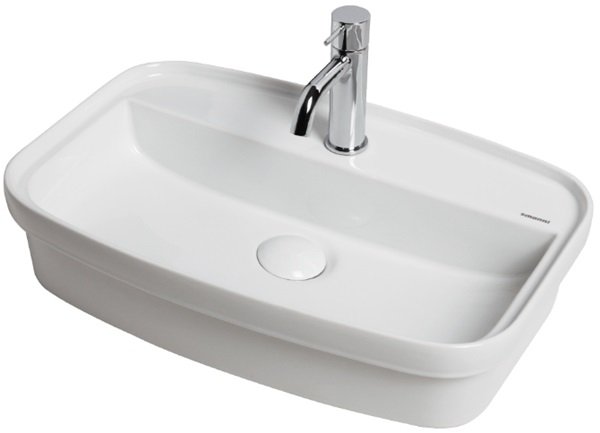 Smanni Fang 60 BD GM Çanak Lavabo 60x40 Cm Parlak Beyaz.